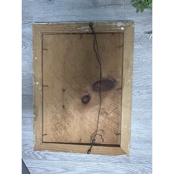 Antique Vintage 1894 J.Hoover Chromolithograph Print Red Barn River Winter Snow - Picture 8 of 16